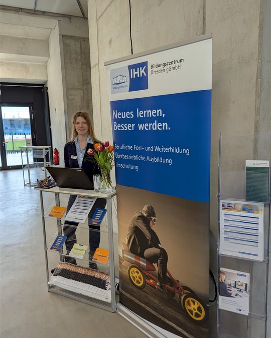 Stand IHK Bildungszentrum auf dem Außenwirtschaftstag Dresden
