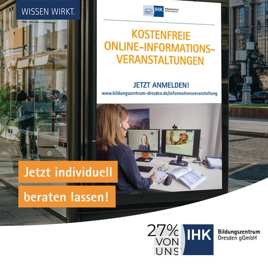 Plakatwerbung für Informationsveranstaltungen
