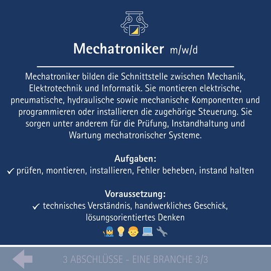 Steckbrief Mechaniker
