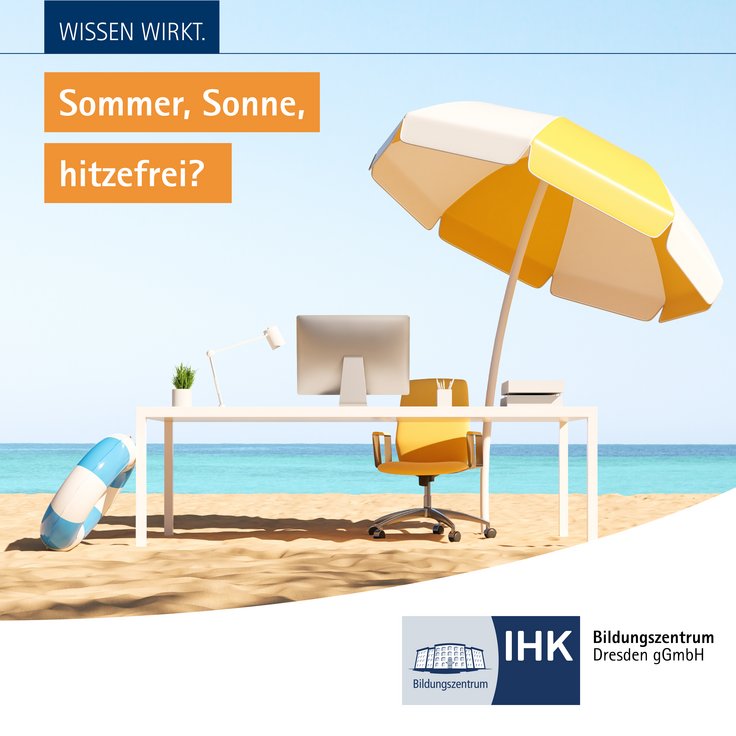 Büro-Arbeitsplatz am Strand